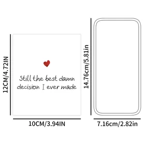 Schema delle dimensioni dell'etichetta 10x12cm con riferimento a uno smartphone