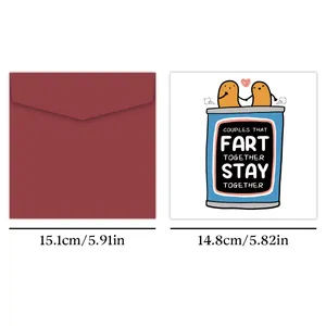 Funny potato birthday card with dimensions 14.8cm and envelope measuring 15.1cm