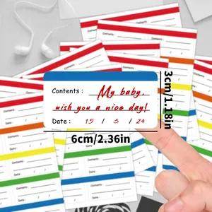 Verwijderbare diepvriesetiketten met kleurcodering voor inhoud en datummarkeringen