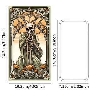 Art Nouveau skull banner banners with precise dimensions for Halloween party decoration