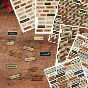 Retro Small Talk vintage word stickers for DIY journaling and creative scrapbook decor