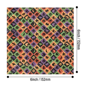 6 inch Halloween decorative scrapbooking paper with pumpkin, bat, and witch patterns