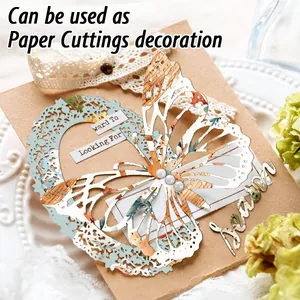 12 sheets of decorative Easter rabbit scrapbook paper with butterfly lace cutouts