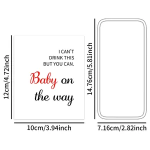Etiquetas de vino de San Valentín con anuncio de bebé en tamaño de 12cm x 10cm