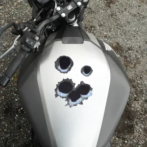 Realistic 3D bullet hole stickers for car or motorcycle decoration in waterproof vinyl