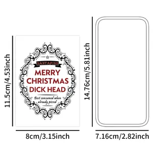 Spécifications de taille pour les étiquettes de bouteilles de vin de Noël étanches