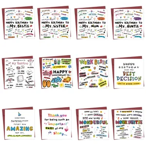Divertente Biglietto Auguri Compleanno E Busta Per Migliore Amica Mamma Sorella Colleghi Apprezzamento Grazie Anniversario Carta