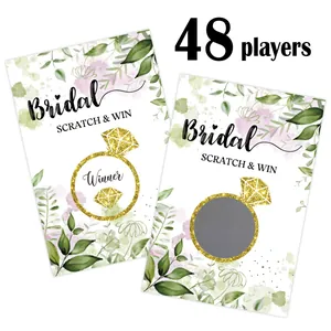 Eucalyptus Floral Bridal Shower Scratch Off Game Cards Wedding Lottery Scratch Cards For Guests Interactive Party Favors