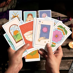 60 Affirmations-Tarot-Karten mit handgezeichneten Illustrationen und Orakel-Achtsamkeit