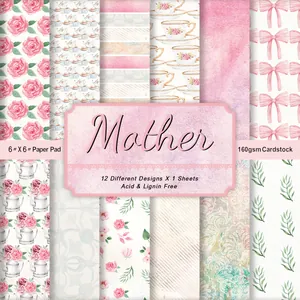 Muttertag Scrapbook Papier Block Aquarell Blumen Schmetterling Dekoratives Bastelpapier Für DIY Karten Scrapbooking