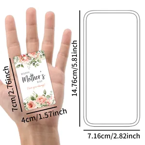 50-pack Mother's Day gift tags with floral rose design and twine for gift wrapping
