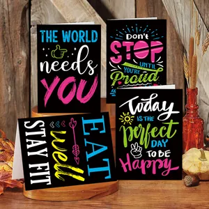 Inspirational Greeting Cards With Kraft Envelopes Retro Motivational Postcards For Gift Home Decor Office Stationery Cards