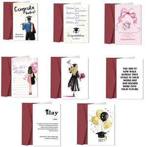 Carte de Voeux de Remise des Diplômes Avec Enveloppe Félicitations Citation Carte en Papier Pour Invitation Fête