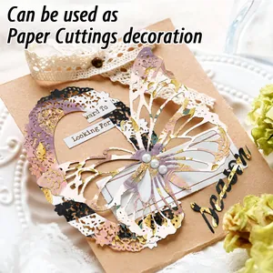 Detaillierter lasergeschnittener Papier-Schmetterling mit Perlen für DIY Bastelarbeiten