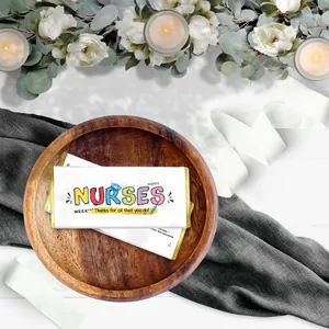 Set di adesivi per tavolette di cioccolato Happy Nurses Week con icone infermiere