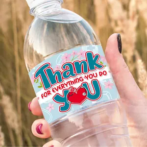Nurse Appreciation Water Bottle Labels Thank You For Everything You Do Waterproof Medical Theme Party Stickers Decorations