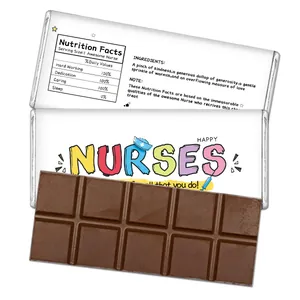 Adesivi per Barrette di Cioccolato Happy Nurses Week Design Creativo Infermiera Mini Incarti per Caramelle Decorazioni Regalo Festa Infermiera