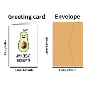 Lot de 12 cartes d'anniversaire avocat avec jeux de mots et enveloppes pour célébrations