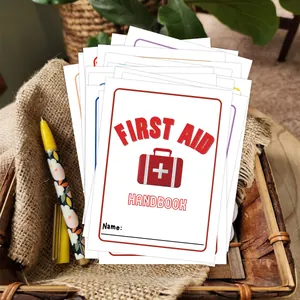 17-card first aid and nursing guide handbook set for outdoor injury and emergency tips