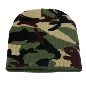 Berretto in Maglia Mimetico per Bambini Invernale Caldo Esterno Jacquard Acrilico Per Ragazzi Ragazze Copricapo