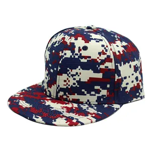 Digital Camo Flat Brim Baseball Cap Cotton Outdoor Sun Protection Breathable Streetwear Hip Hop Snapback Hat For Men Women
