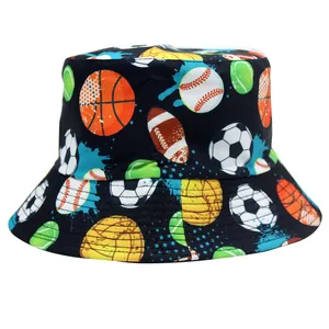 Καπέλο Bucket με Στάμπα Αθλητικής Μπάλας για Άνδρες Γυναίκες Βαμβακερό Καπέλο Ήλιου Αναπνεύσιμο Casual Υπαίθριο Καπέλο