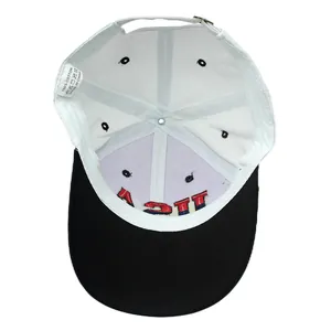 Detailed internal view of cotton baseball cap with USA embroidery and metal buckle