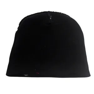 Berretto in maglia nera minimalista con motivo a stelle per uomo e donna, caldo e trendy