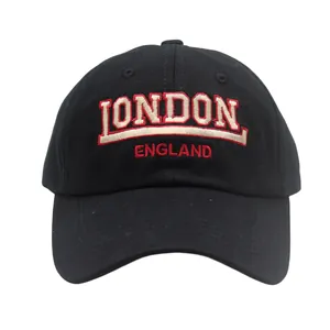 Casquette de Baseball en Coton avec Broderie Lettres London England Chapeau de Soleil Décontracté d'Extérieur Réglable Mode Sport