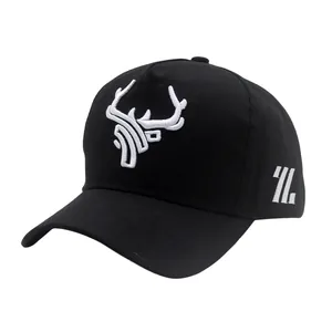New 3D Antler Embroidery Baseball Cap For Men Women Adjustable Polyester Outdoor Sports Sunshade Casual Peak Cap Gift