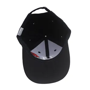 Detailed interior of 100% cotton baseball cap showing red rose and LA logo embroidery