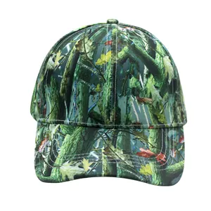 Tactical baseball cap featuring forest leaf camouflage print for outdoor hunting activities