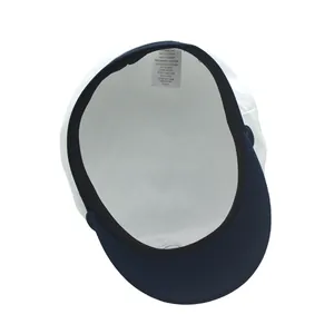 Classic white captain hat made of polyester cotton blend in adult OSFM size for cosplay
