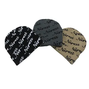 Winter Warm Knit Beanie Hat For Men Women Fashion Nerest Letter Jacquard Acrylic Cuffed Skull Cap Streetwear Headwear