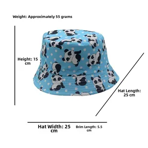 Specifiche dettagliate delle taglie per cappello panda bimbi con tesa da 5,5cm