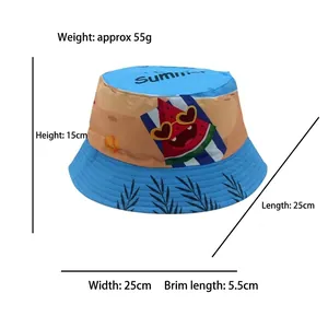 Guide des tailles du chapeau enfant montrant le poids de 55g et la hauteur de 15cm