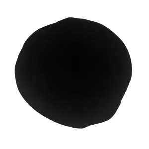 Draufsicht auf die glatte schwarze Stoffstruktur des Fischerhutes für Kinder