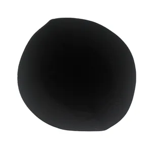 Detailed inner view of kids black bucket hat showing clean stitching and cotton lining