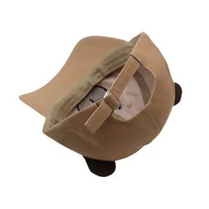 Casquette de baseball kaki avec oreilles d'animaux et fermeture à boucle métallique réglable