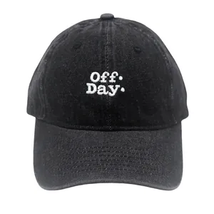 Casquette de Baseball en Denim Délavé pour Hommes Femmes Chapeau Ajustable en Coton Avec Broderie Off Day Style Décontracté