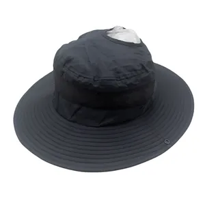 Chapeau Bob Femme Protection Solaire Large Bord Filet Respirant Trou Queue de Cheval Randonnée Pêche Solaire Été