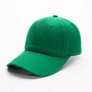 Classic green cotton baseball cap with adjustable strap and curved brim for daily outdoor wear