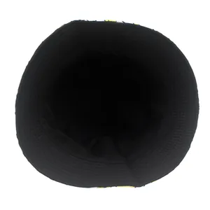 Top view of bucket hat interior showing durable fabric construction and sun protection lining