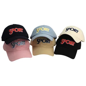 Cotton Baseball Cap Sport Letter Embroidery Adjustable Sun Protection Casual Outdoor Dad Hat For Men Women Unisex