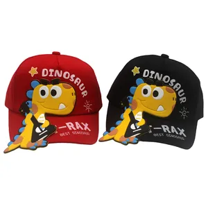 Cappellino da Baseball per Bambini Dinosauro Cartone Animato in Cotone Traspirante Parasole per Ragazzi Ragazze Regolabile