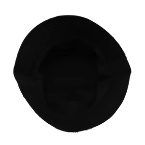 Minimalist black Capybara bucket hat made of durable twill with reinforced brim detail