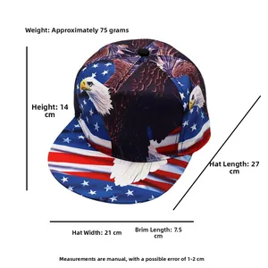 Tabella dimensionale dettagliata per cappello USA con specifiche di misura e peso