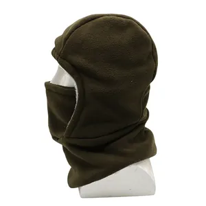 Detail of fleece lining on thermal winter balaclava hood for cycling and outdoor