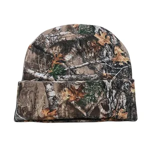 Unisex Dschungel Blatt Druck Strickmütze Winter Warm Outdoor Camouflage Skull Cap Für Herren Damen Jagd Taktisches Zubehör