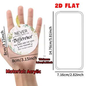 Guía de tallas para adorno navideño de acrílico con 8cm de diámetro y 0,3cm de grosor